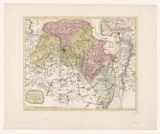 Map of the province of Groningen