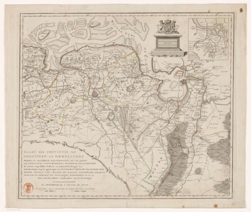 Map of the province of Groningen