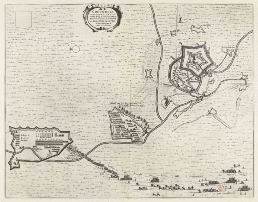 Map of the besieged Coevorden, 1592