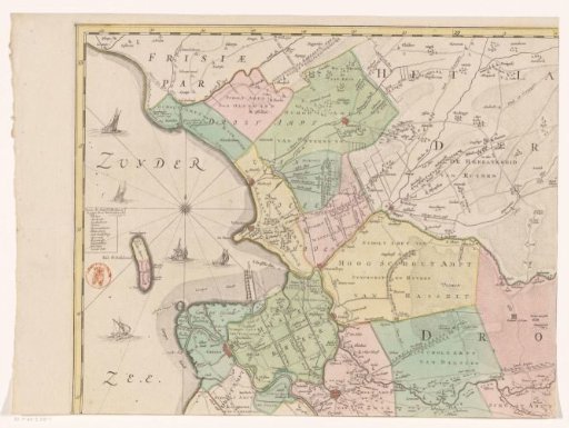 Map of Overijssel (upper left section)
