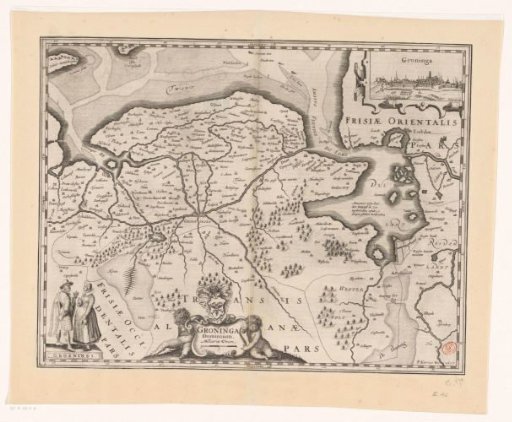Map of the province of Groningen