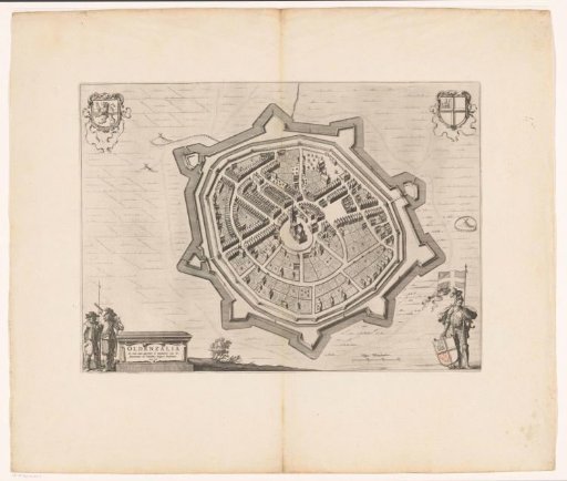Map of Oldenzaal in 1626