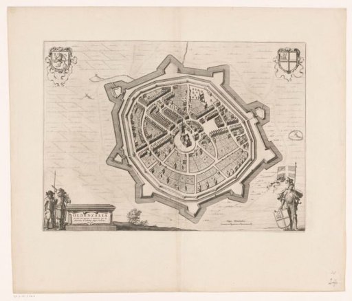 Map of Oldenzaal in 1626