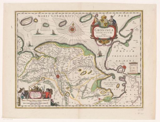 Map of the province of Groningen