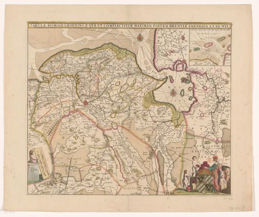 Map of the province of Groningen and part of Drenthe