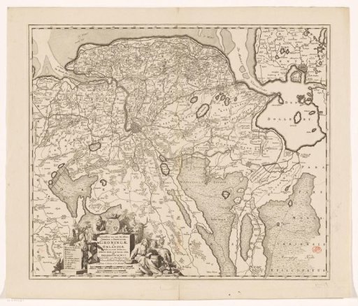 Map of the province of Groningen