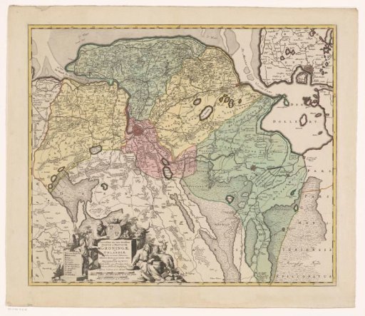 Map of the province of Groningen