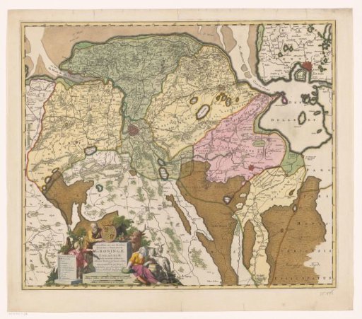 Map of the province of Groningen