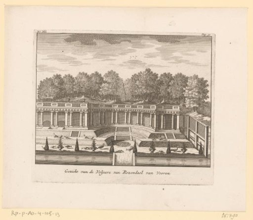 Gezicht op de volière van Kasteel Rosendael