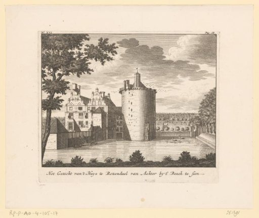 View of Rosendael Castle from the forest