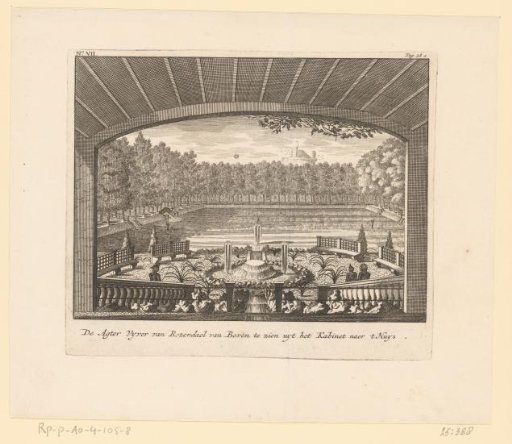 View of the rear pond of Rosendael Castle