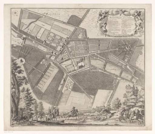 Plan of Rosendael Castle with the surrounding area