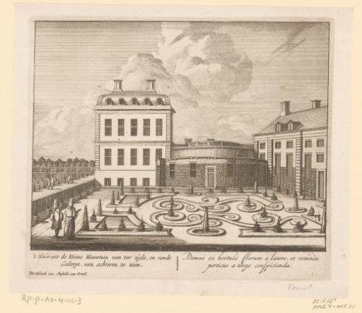View of Huis de Voorst from the small flower garden