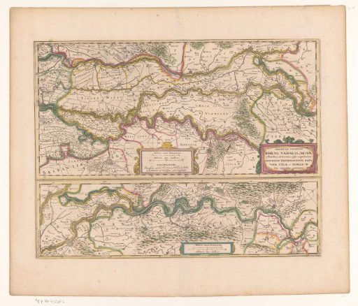 Map of a Section of the Course of the Rhine, the Waal, and the Meuse