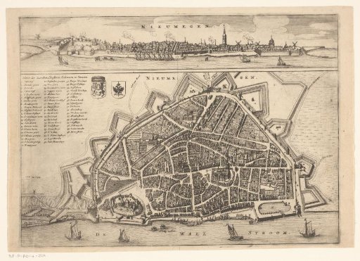 Plan and view of Nijmegen