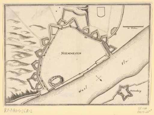 Fortress map of Nijmegen