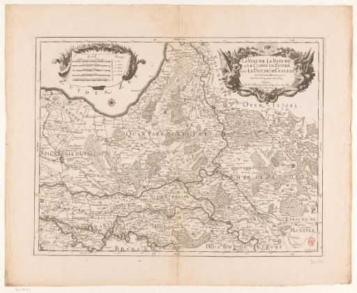 Map of the Veluwe and the Betuwe