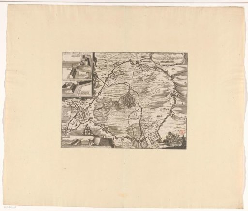 Map of the siege of Groenlo by Frederick Henry, 1627