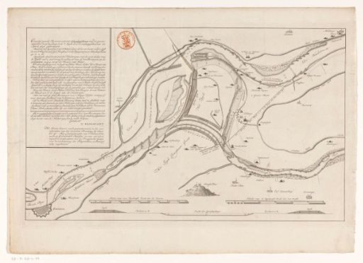 Map of the Upper Rhine near Schenkenschans