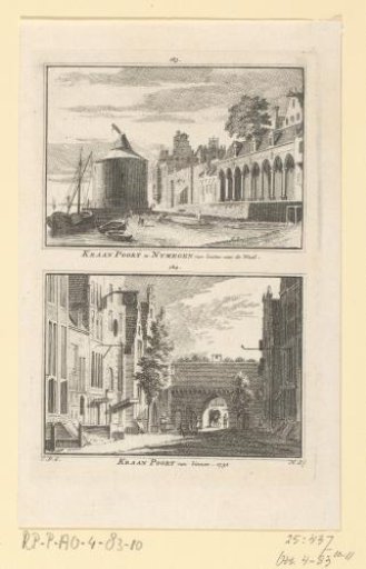 Two Views of the Kraan Gate in Nijmegen, Seen from Inside and Outside the City
