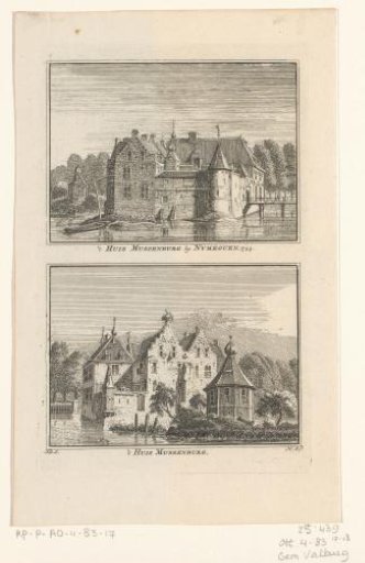 Two views of Slot Musschenberg, near Nijmegen