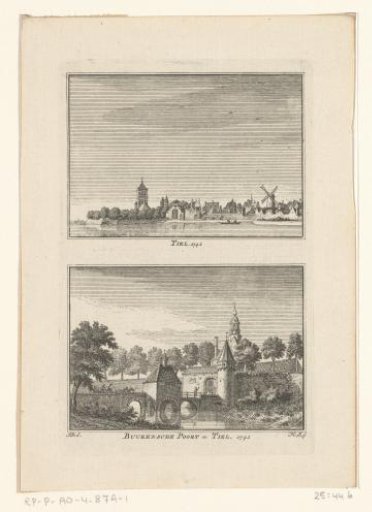 Views of Tiel and views of the Burensche Poort in Tiel