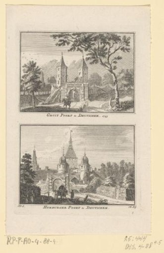 View of the Gruitpoort and view of the Homburgerpoort, in Doetinchem