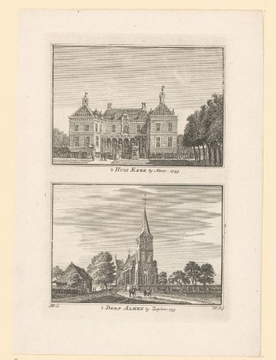View of Castle de Ehze and View of Almen