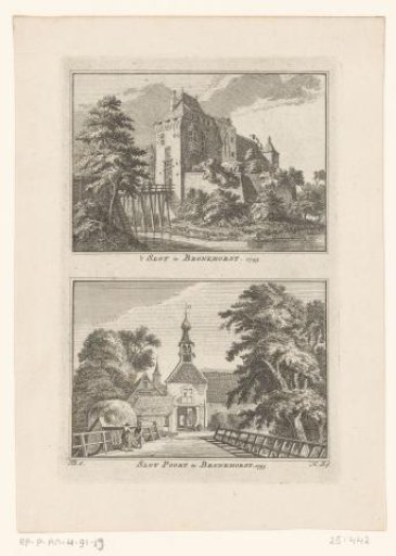 View of Bronkhorst Castle and View of the Gate of Bronkhorst Castle