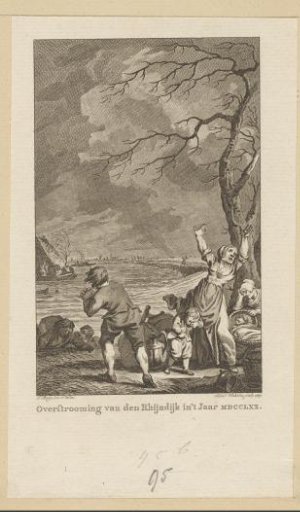 Flooding of the Rhine dike in Gelderland, 1770
