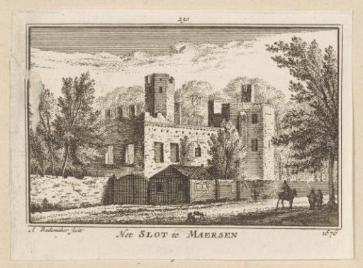 View of the ruins of Huis Ter Meer near Maarssen, 1676
