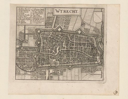Plan of the city of Utrecht