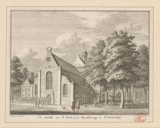 View of the Janskerk and the guard in Utrecht