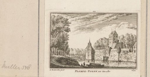 View of the Plompetoren in Utrecht, 1672