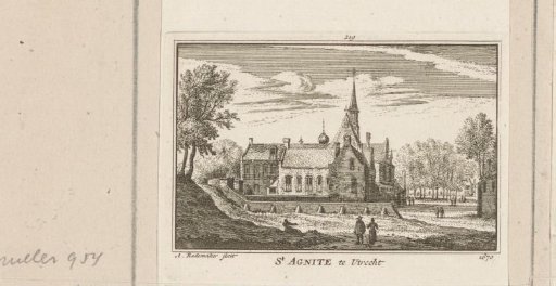 View of the St. Agnietenklooster in Utrecht, 1670