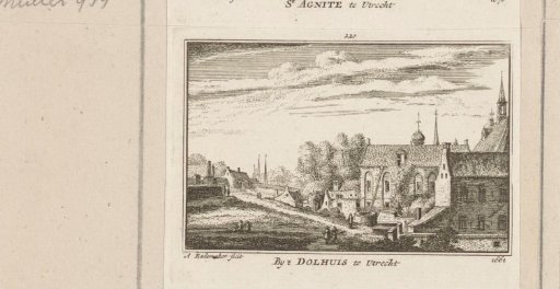 View of the city wall near the dolhuis and the St. Agnietenklooster in Utrecht, 1661