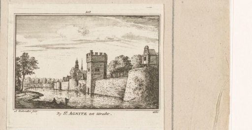 View of a section of the city wall in Utrecht, 1660