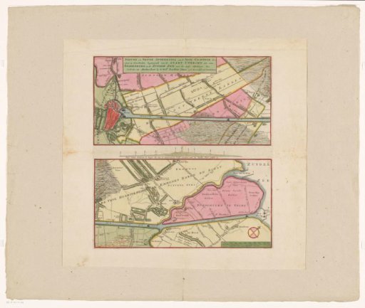 Map of the proposed canal between Utrecht and the Zuiderzee, 1720