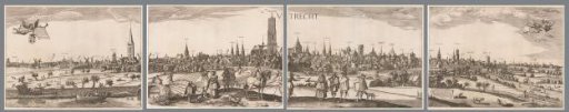City view of Utrecht, consisting of four parts