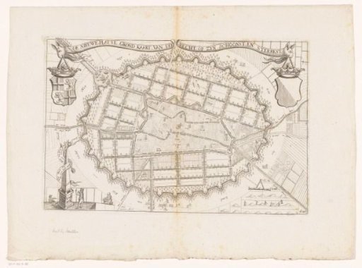 Map of the city of Utrecht, dated 1670