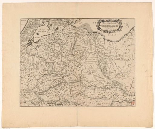 Map of the provinces of Holland, Utrecht and Gelderland with the fortifications and forts built during the war of 1672