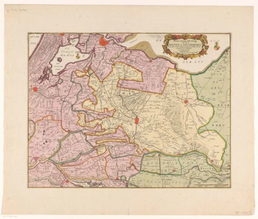 Map of the provinces of Holland, Utrecht and Gelderland with the fortifications and forts built during the war of 1672