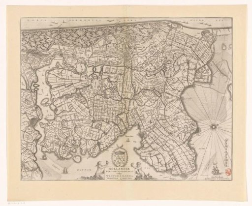 Map of the northern part of the county of Holland