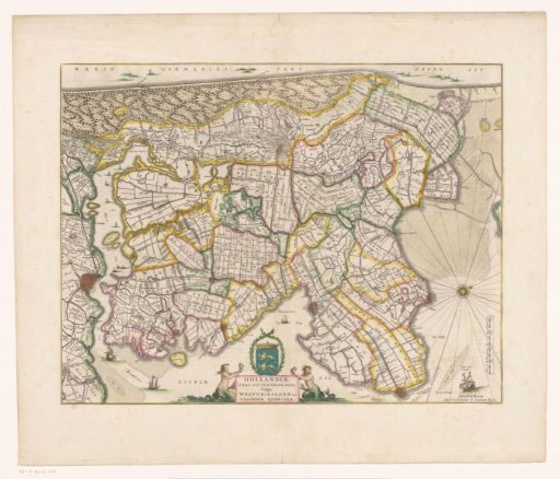Map of the northern part of the county of Holland