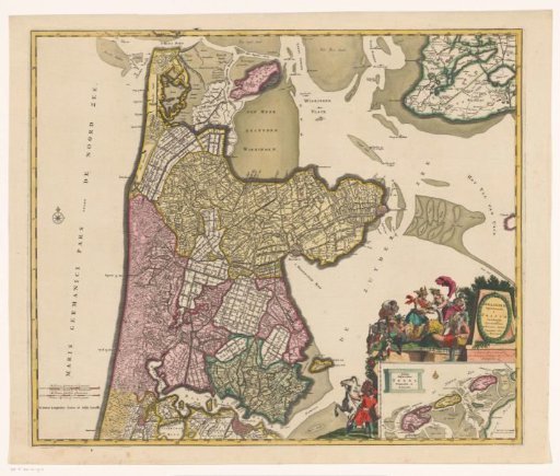 Map of North Holland and part of Friesland