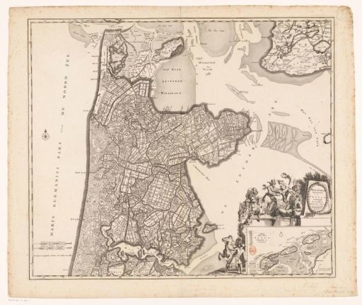 Map of North Holland and part of Friesland