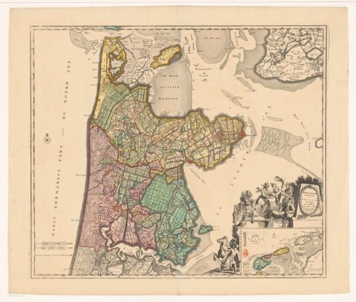 Map of North Holland and part of Friesland