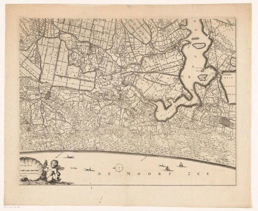 Map of Kennemerland and West-Friesland (lower right part)
