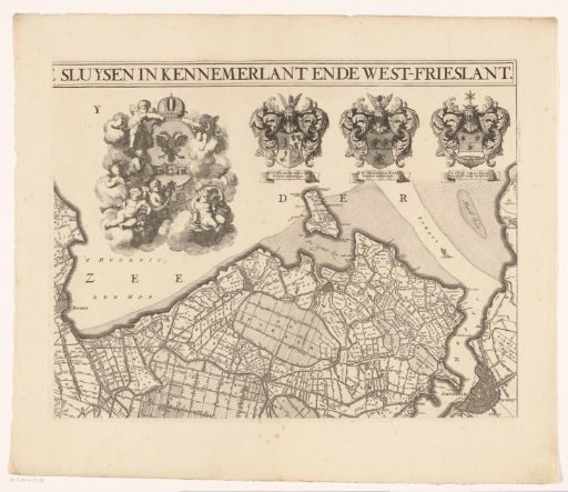 Map of Kennemerland and West-Friesland (upper right part)