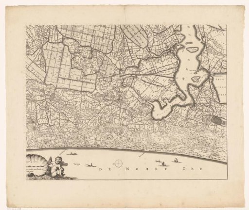 Map of Kennemerland and West-Friesland (lower right part)